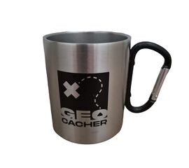 Geocacher Edelstahl Karabinertasse