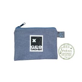 Geocacher Portmonnaie Jeans Blau