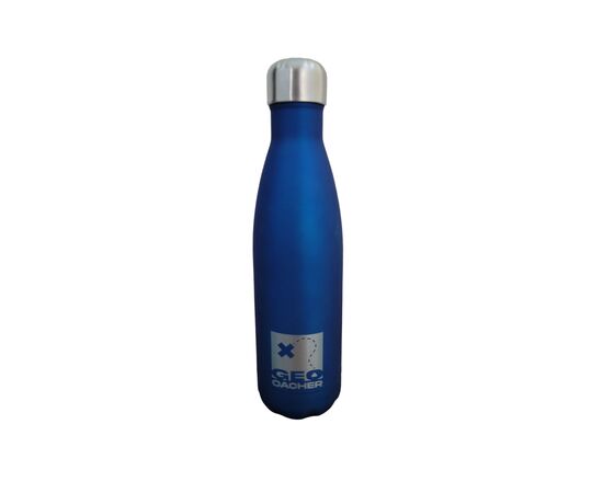 Geocacher Edelstahlflasche 0.5L Blau Matt