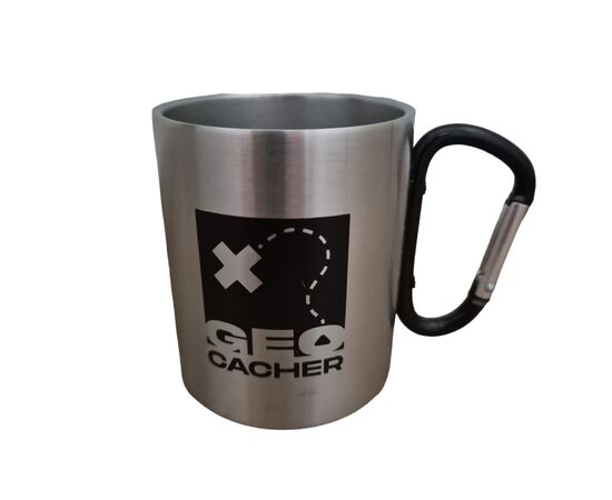Geocacher Edelstahl Karabinertasse